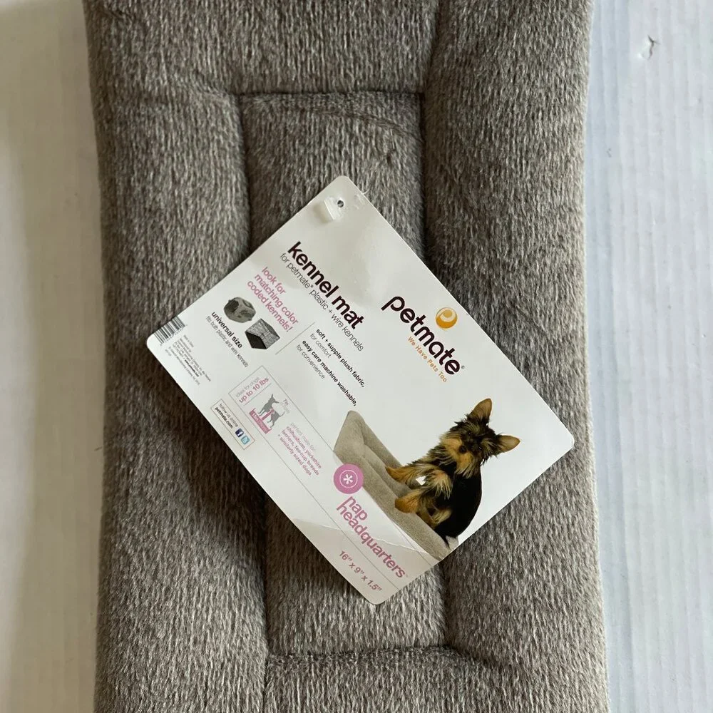 Brown Petmate Rectangular Kennel Mat for up to 10 lbs Crates 20